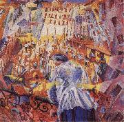 Umberto Boccioni The Noise of the Street Enters the House France oil painting artist